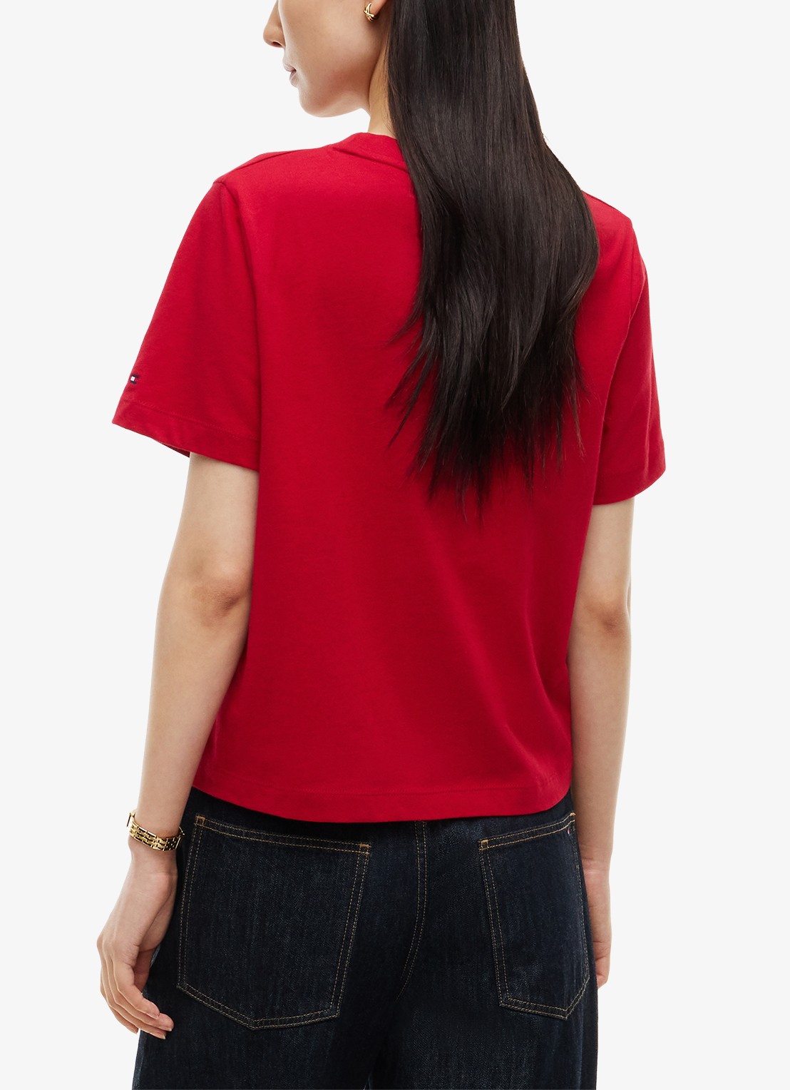 Tommy Hilfiger T-shirt met logo - achterkant 3 rood
