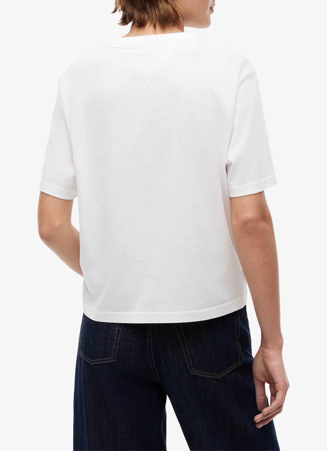 Tommy Hilfiger T-shirt met logo - achterkant 3 gebroken wit
