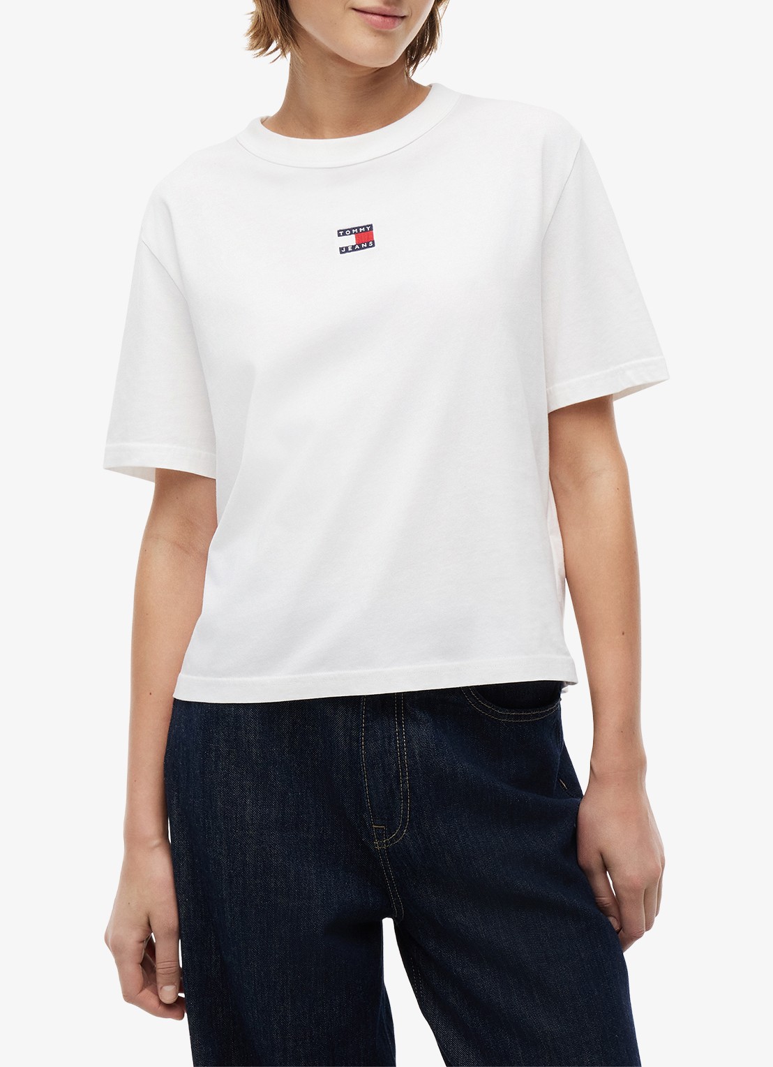 Tommy Hilfiger T-shirt met logo - detail 4 gebroken wit