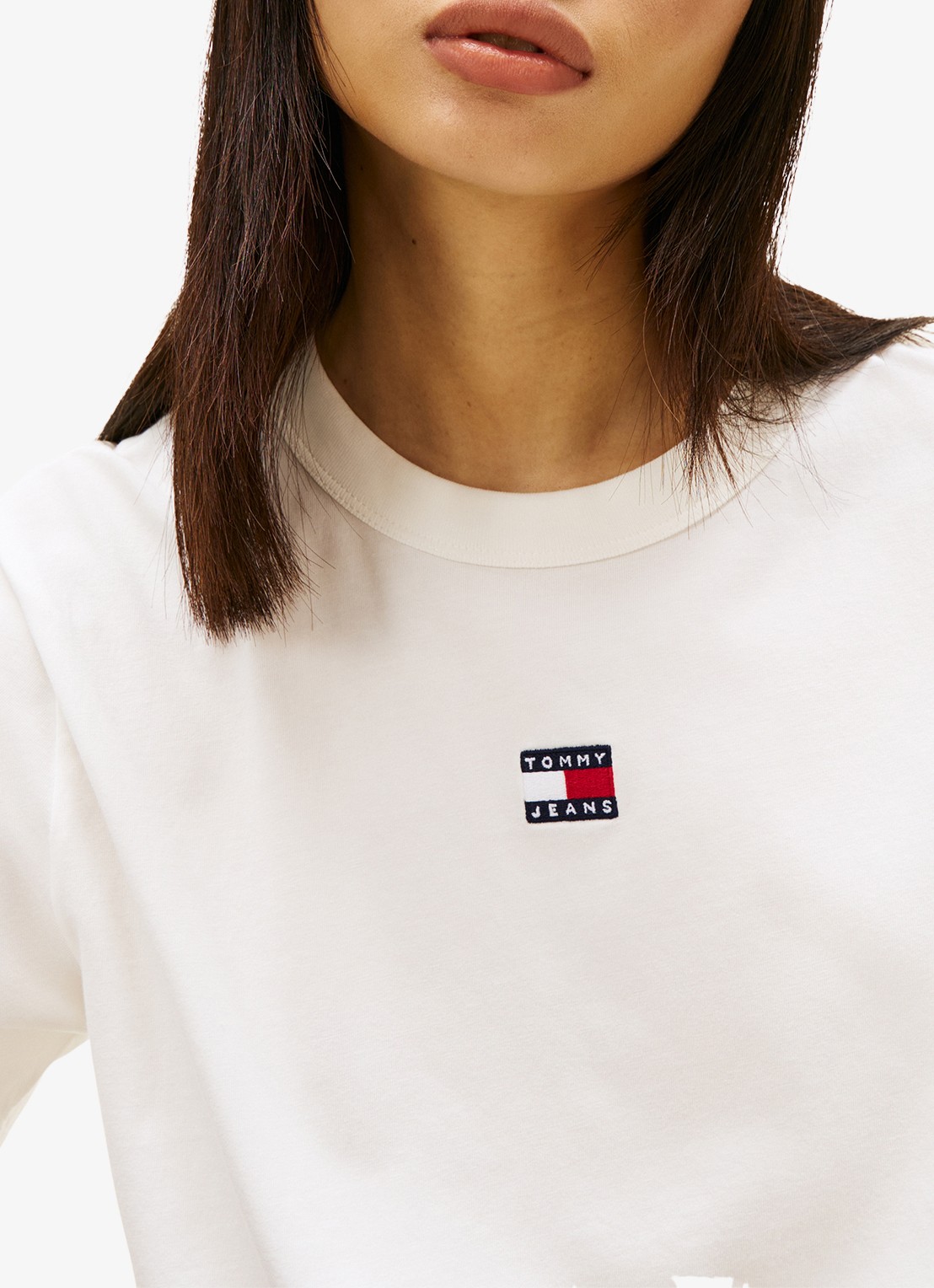 Tommy Hilfiger T-shirt met logo - detail 6 gebroken wit