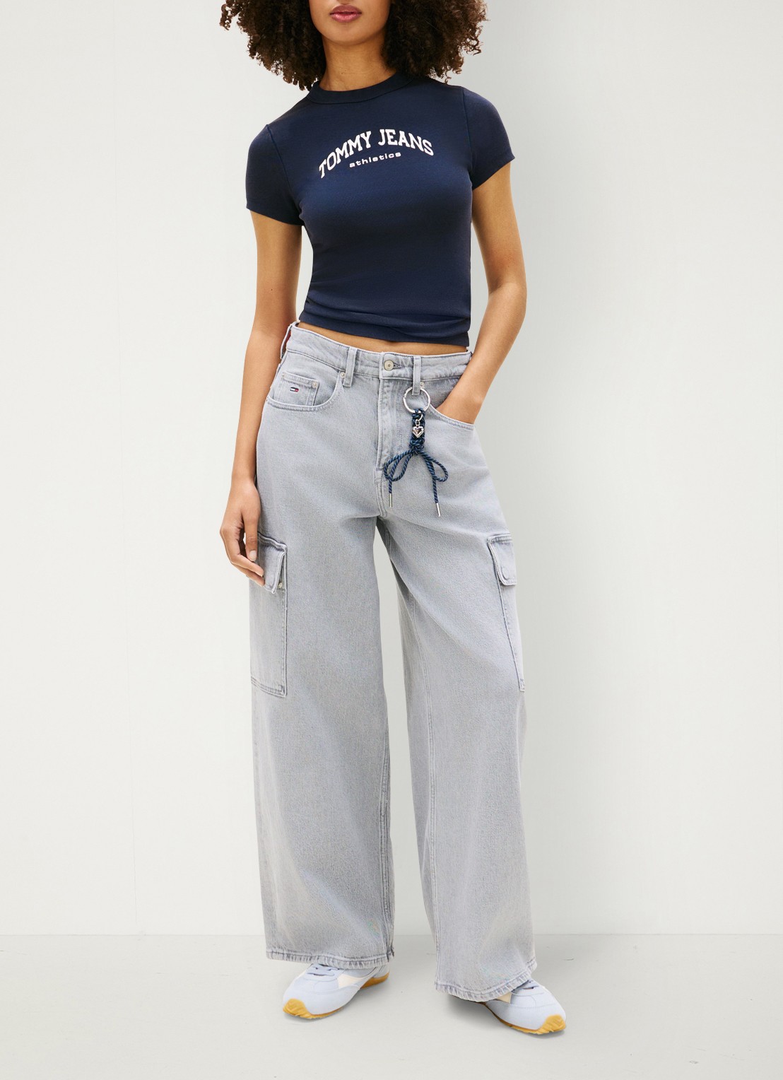 Tommy Hilfiger T-shirt met logo - voorkant 5 donkerblauw