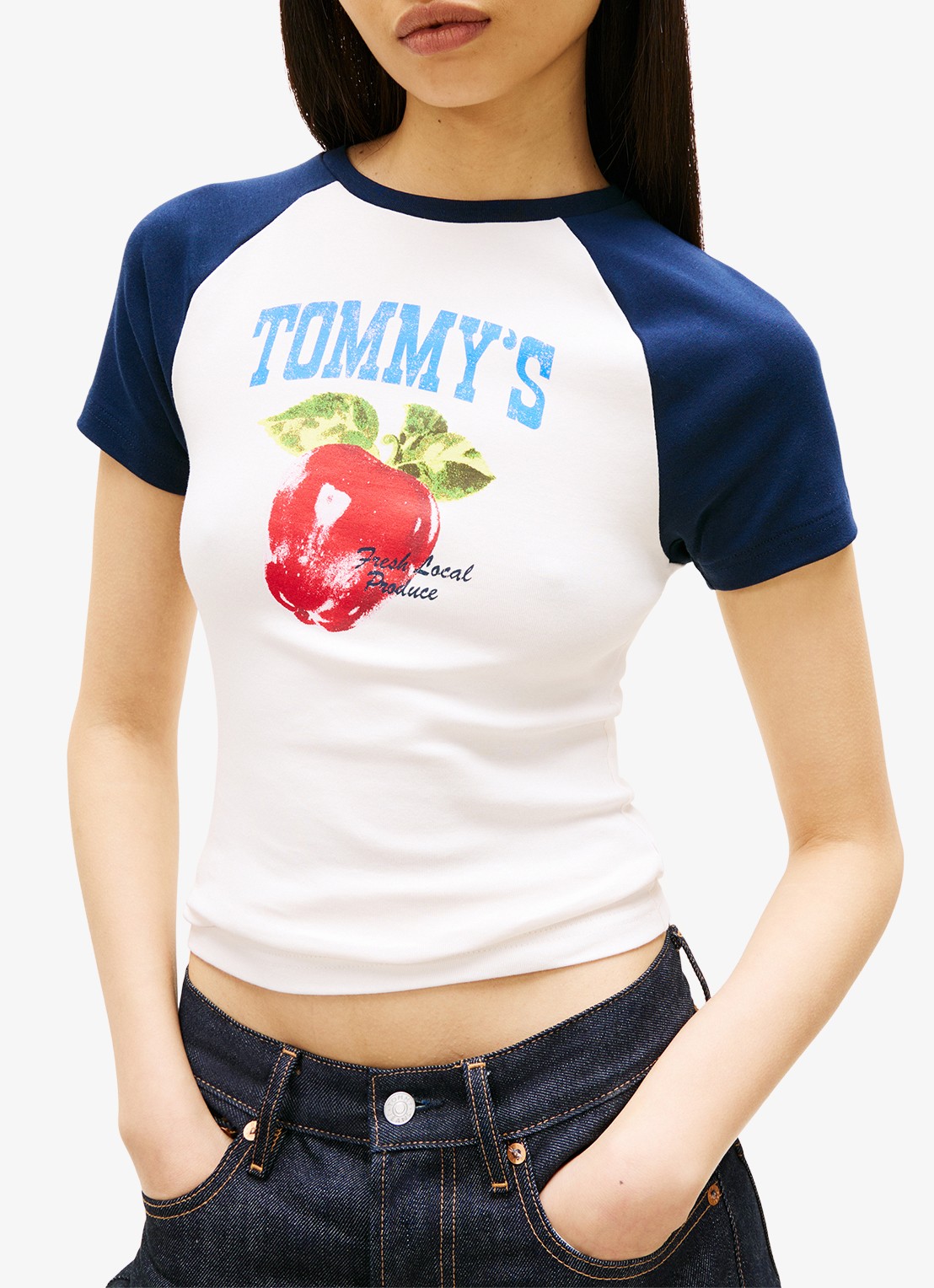 Tommy Hilfiger T-shirt met logo - detail 4 gebroken wit