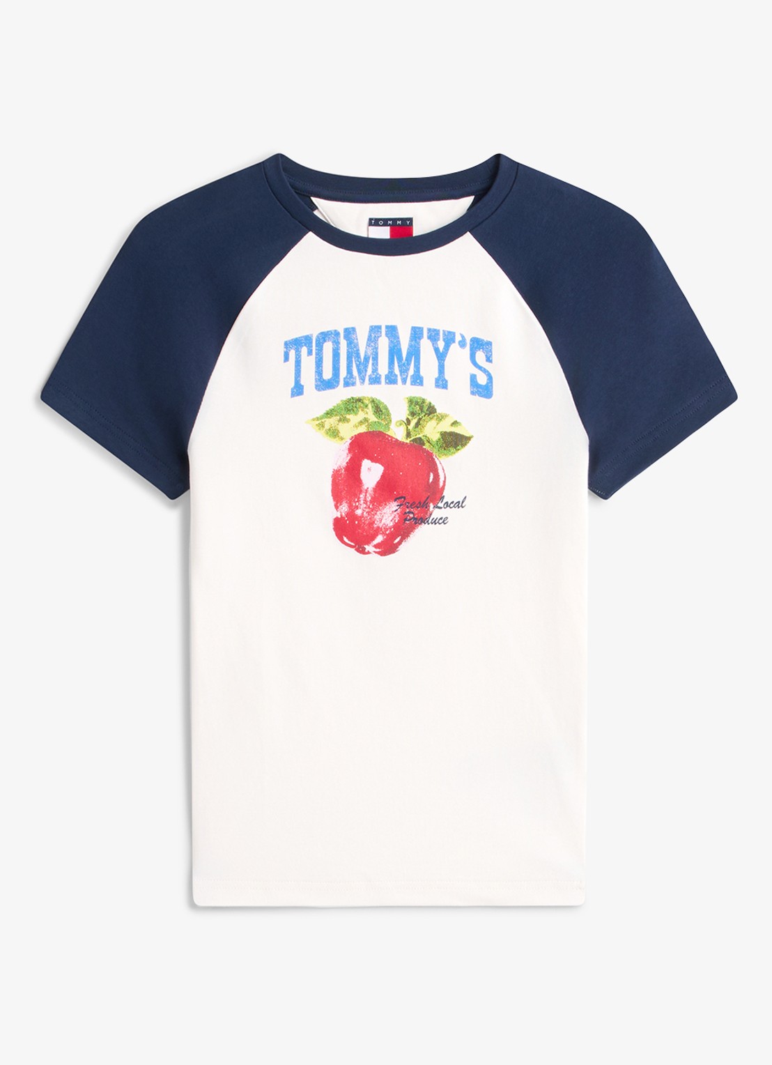 Tommy Hilfiger T-shirt met logo - voorkant gebroken wit