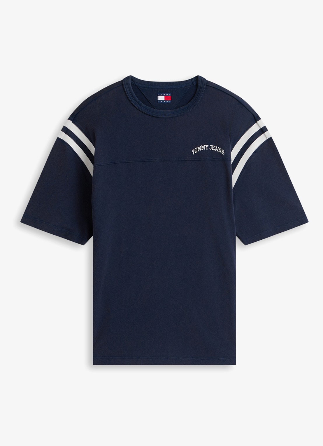 Tommy Hilfiger T-shirt met logo - voorkant donkerblauw