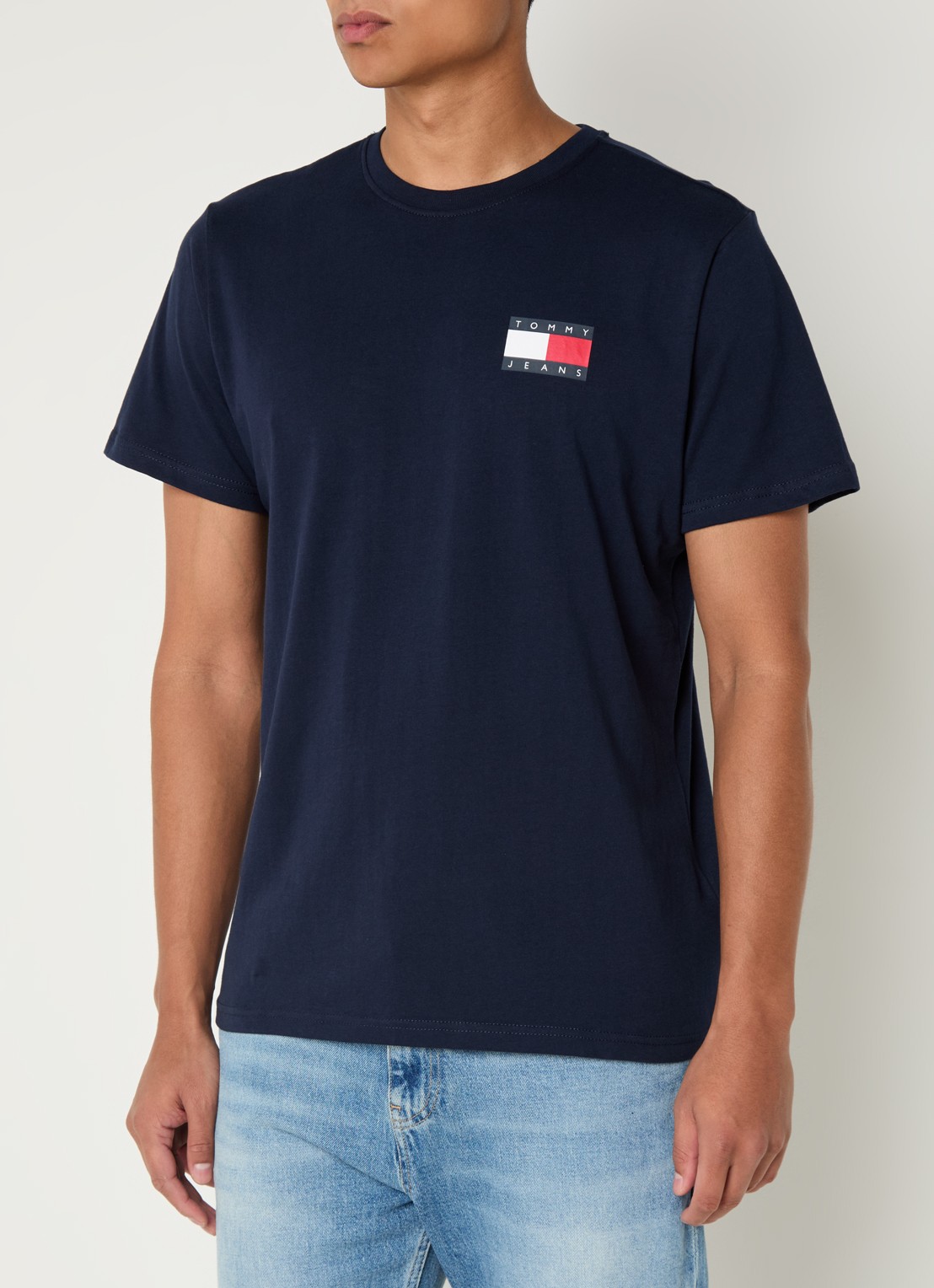 Tommy Hilfiger T-shirt met logo - detail 4 donkerblauw