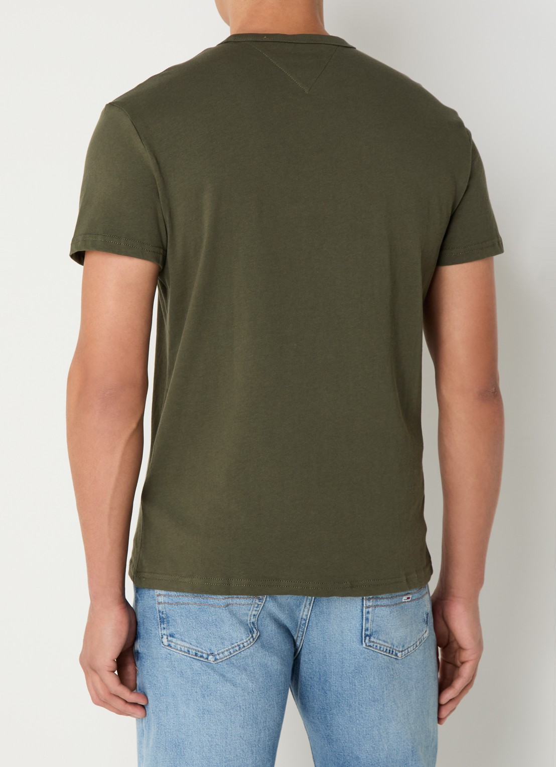 Tommy Hilfiger T-shirt met logo - achterkant 3 legergroen
