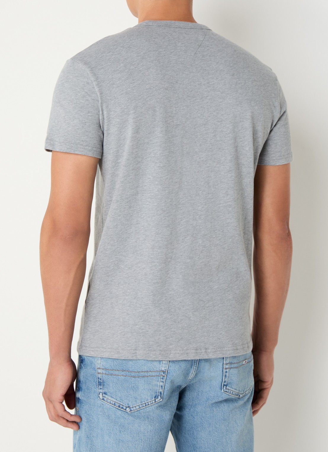 Tommy Hilfiger T-shirt met logo - achterkant grijsmele