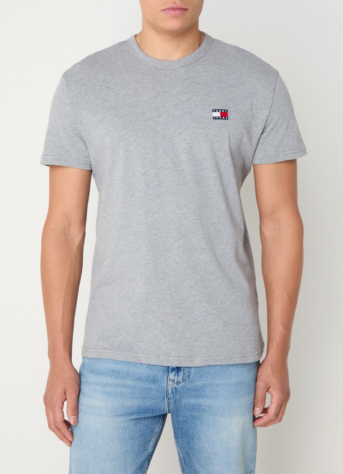 Tommy Hilfiger T-shirt met logo - detail 2 grijsmele