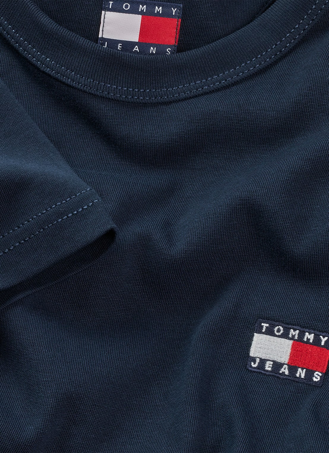 Tommy Hilfiger T-shirt met logo - detail 3 donkerblauw