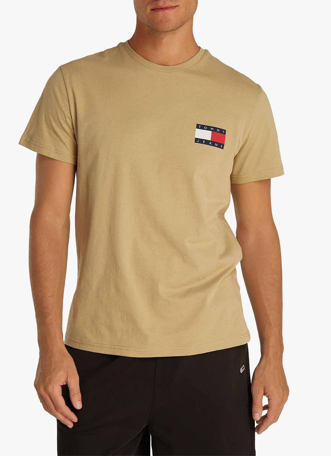 Tommy Hilfiger T-shirt met logo - detail 2 zand