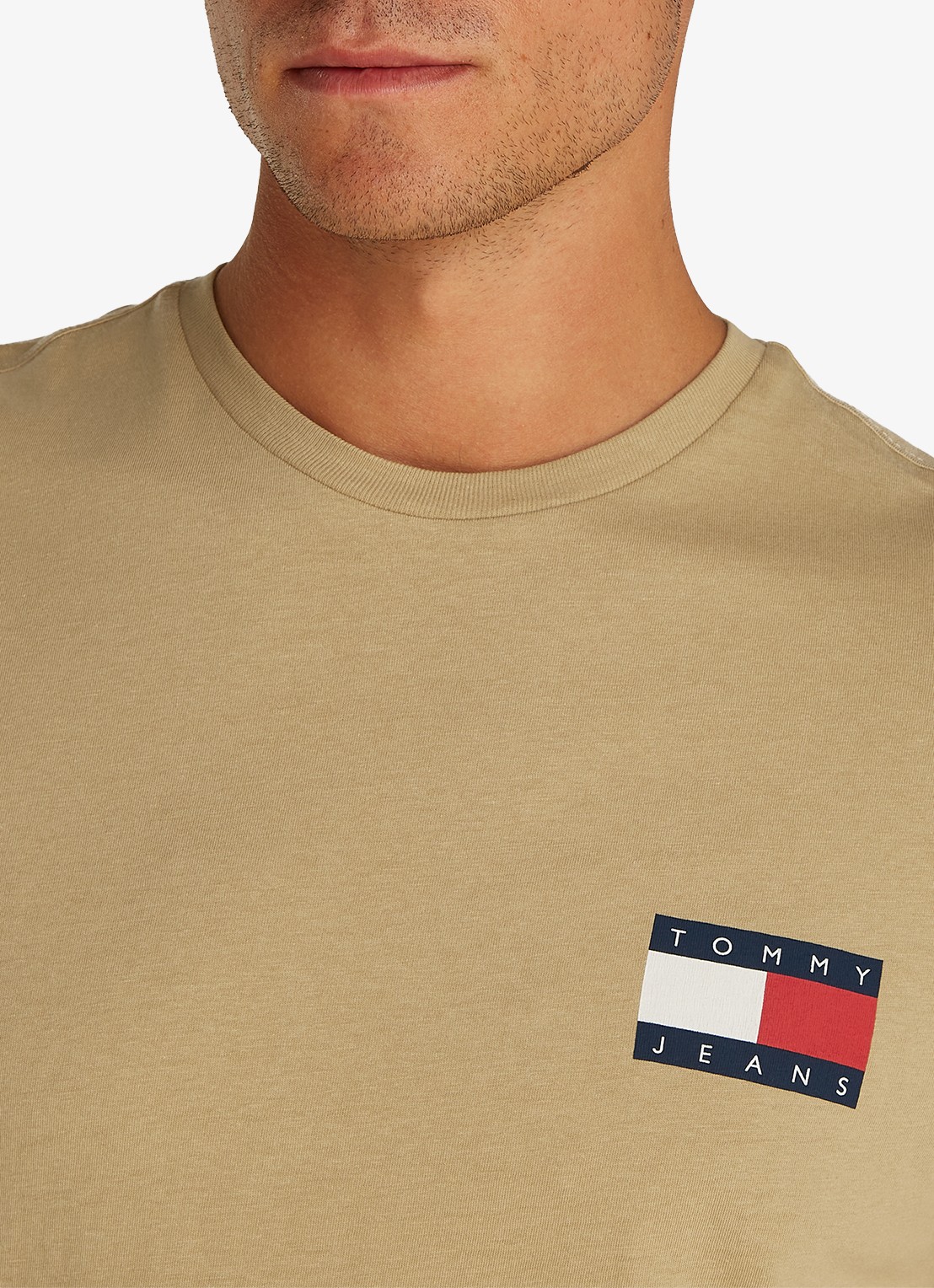 Tommy Hilfiger T-shirt met logo - detail 3 zand