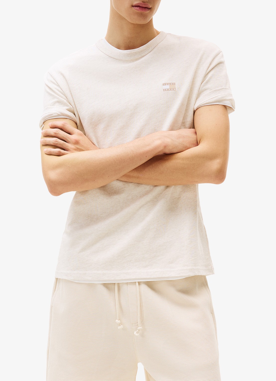 Tommy Hilfiger T-shirt met logo - detail 4 beige