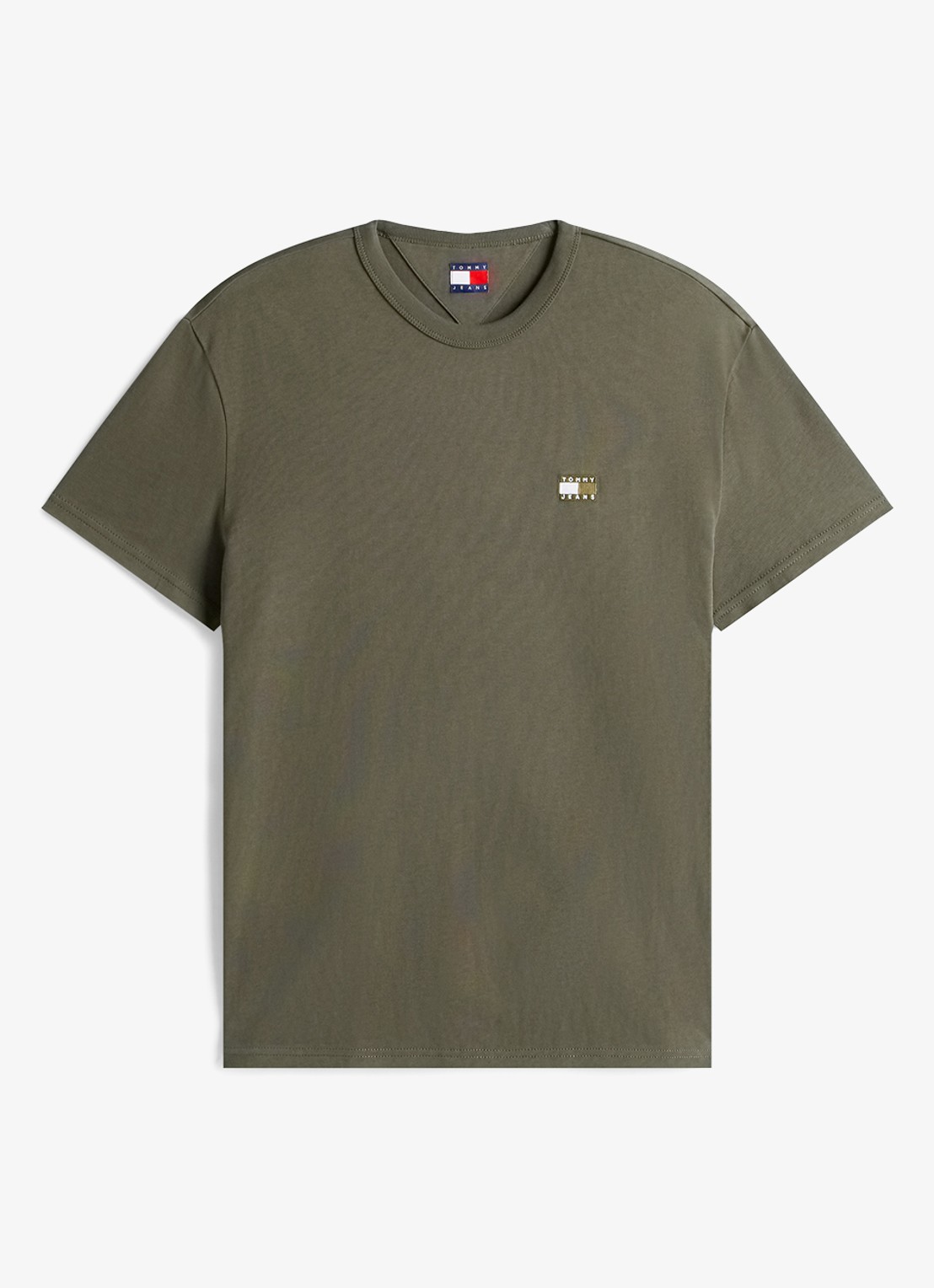 Tommy Hilfiger T-shirt met logo - voorkant 2 mosgroen