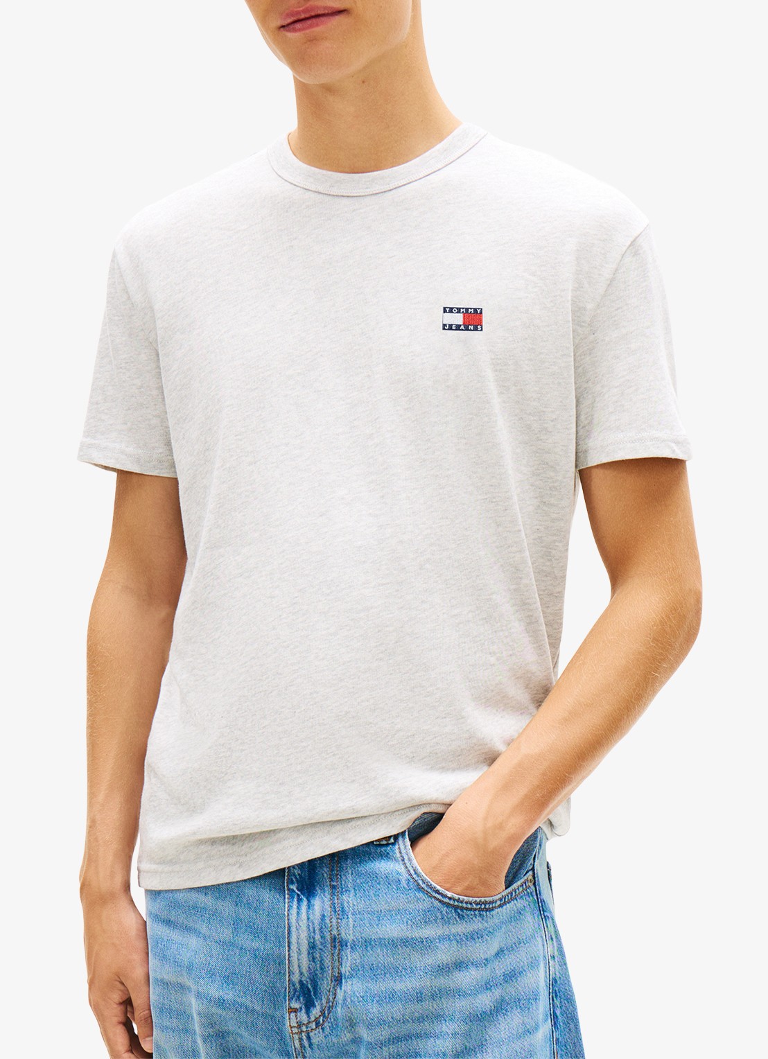 Tommy Hilfiger T-shirt met logo - detail 2 grijs