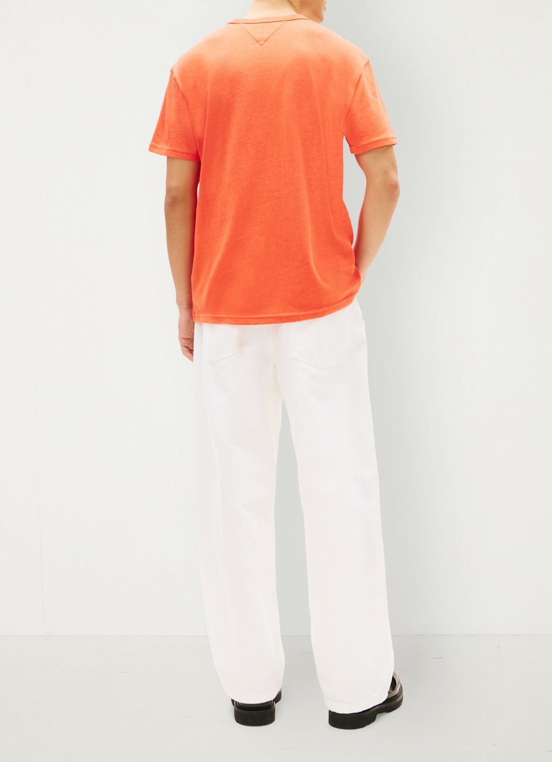 Tommy Hilfiger T-shirt met logo - achterkant 3 orange