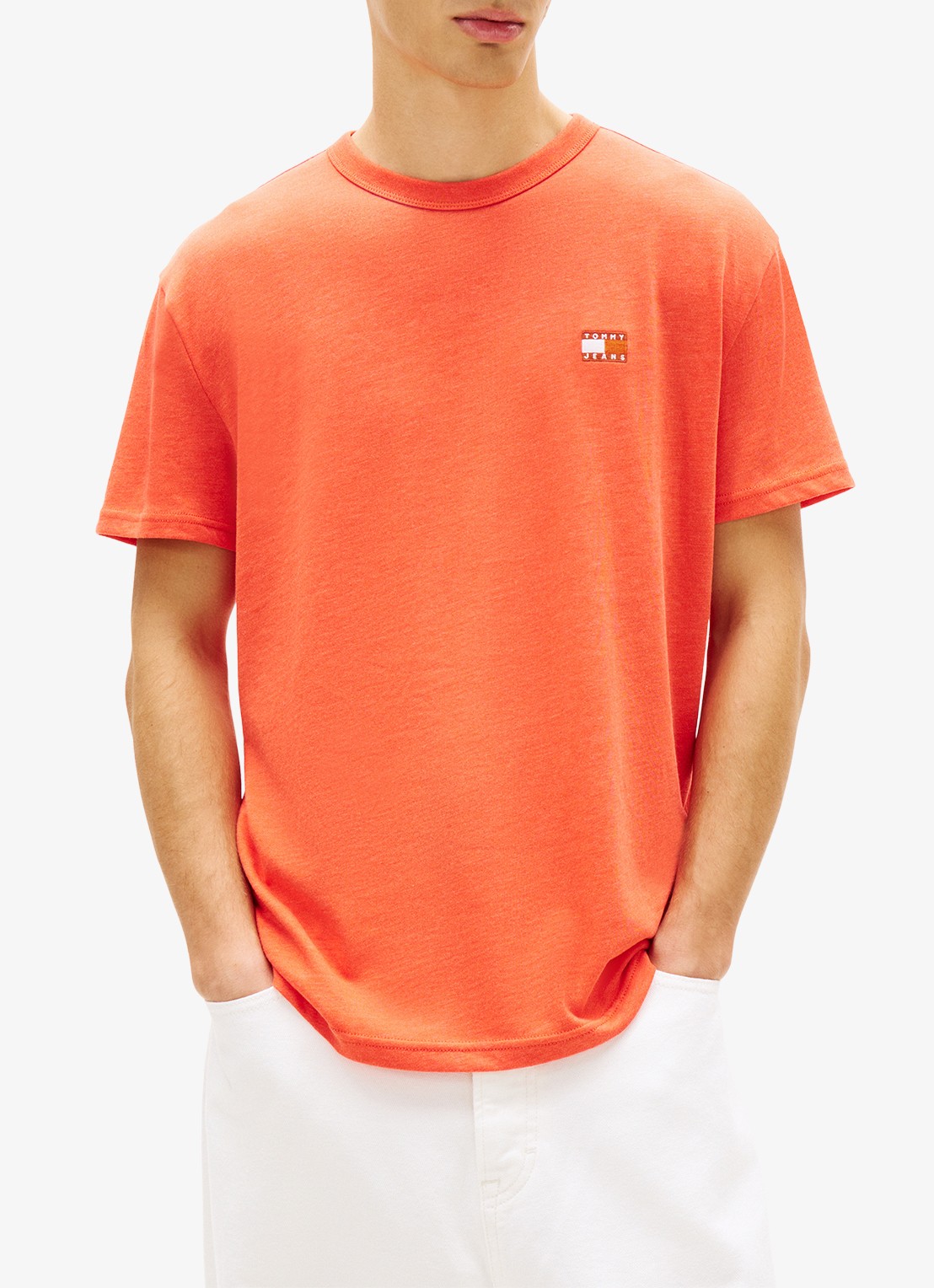 Tommy Hilfiger T-shirt met logo - detail orange