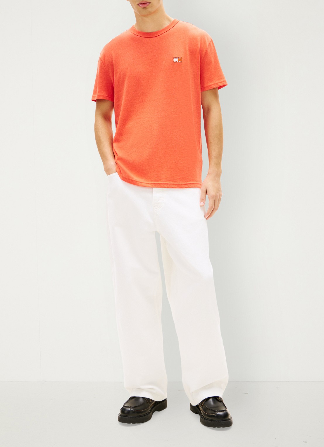 Tommy Hilfiger T-shirt met logo - voorkant 5 orange