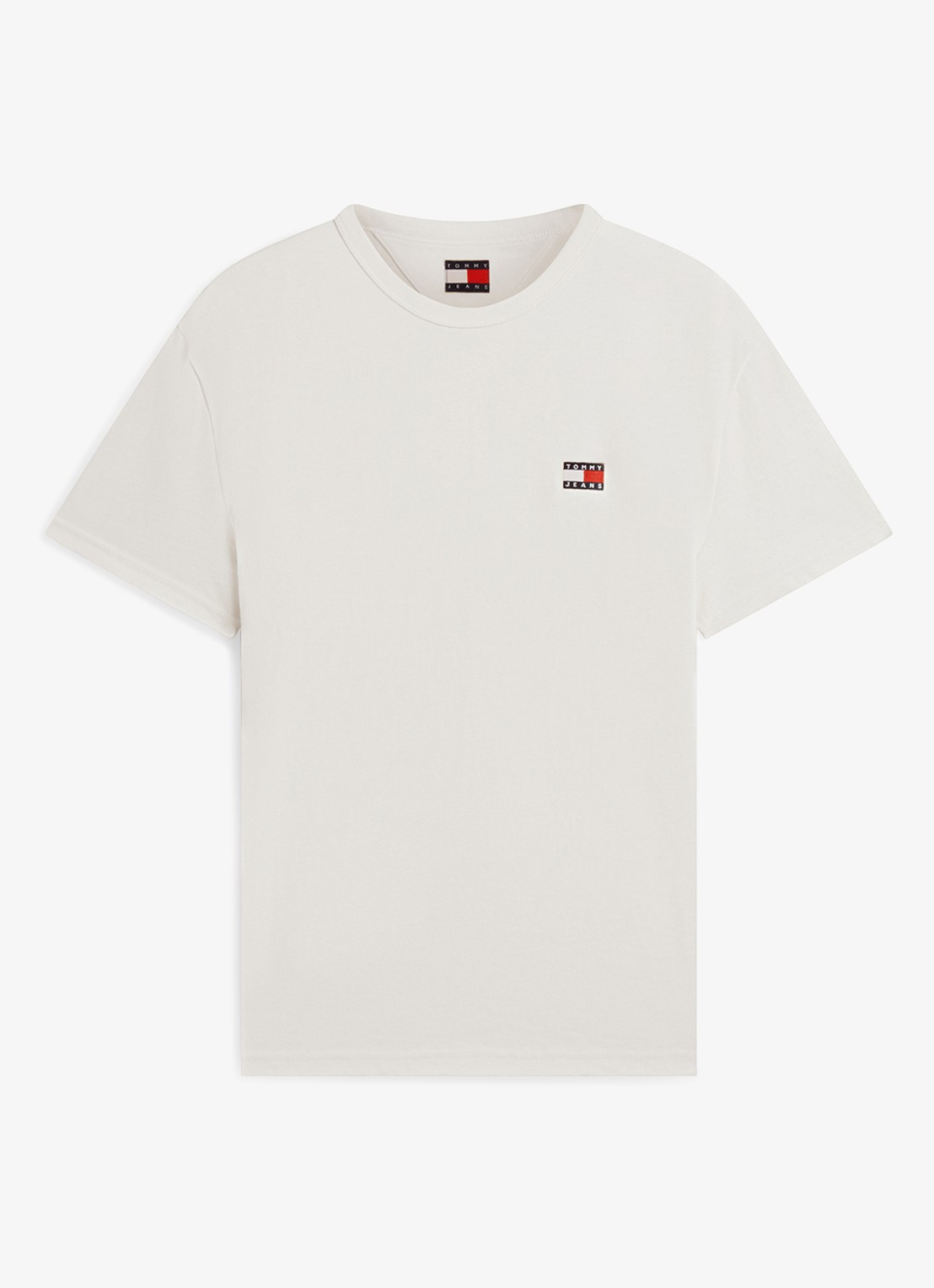 Tommy Hilfiger T-shirt met logo - voorkant calico-aef / beige