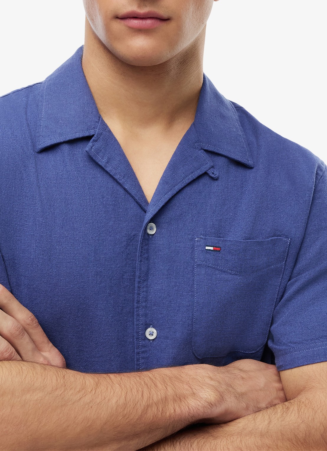Tommy Hilfiger T-shirt met logo - detail 4 calico-aef / beige