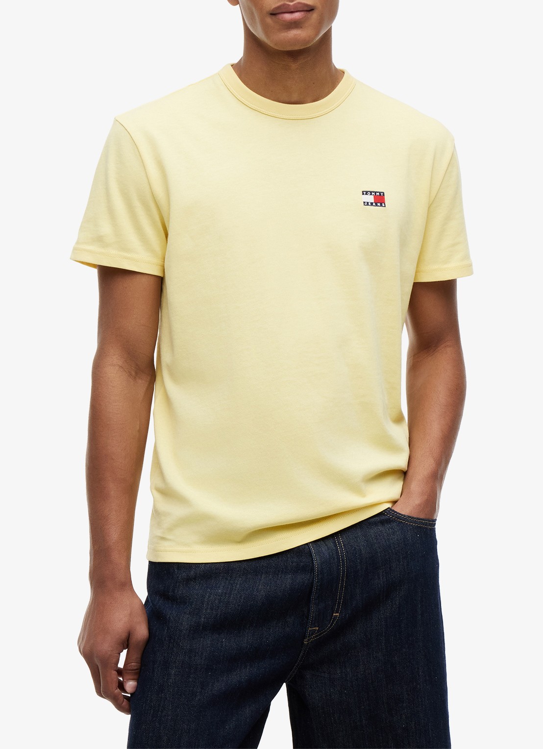 Tommy Hilfiger T-shirt met logo - detail 2 citronella-zf0 / geel