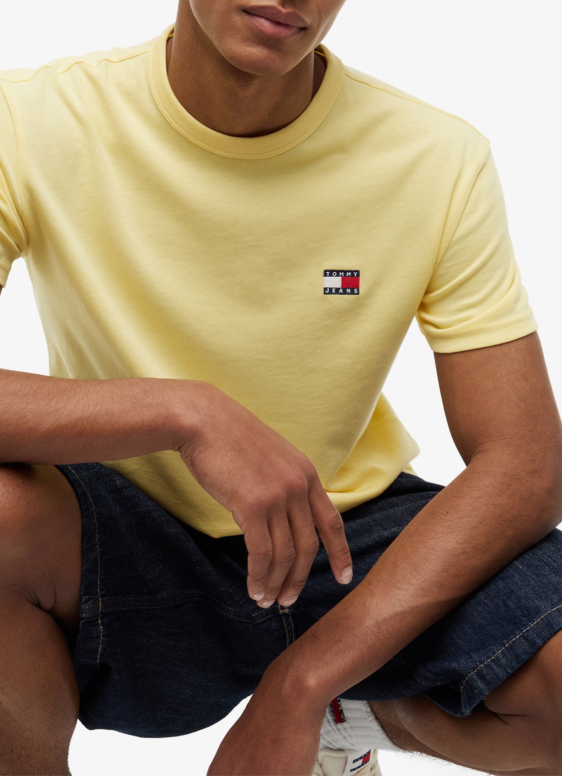 Tommy Hilfiger T-shirt met logo - detail 3 citronella-zf0 / geel
