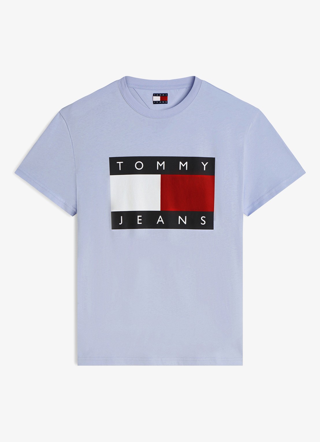 Tommy Hilfiger T-shirt met logo - voorkant 2 lichtblauw