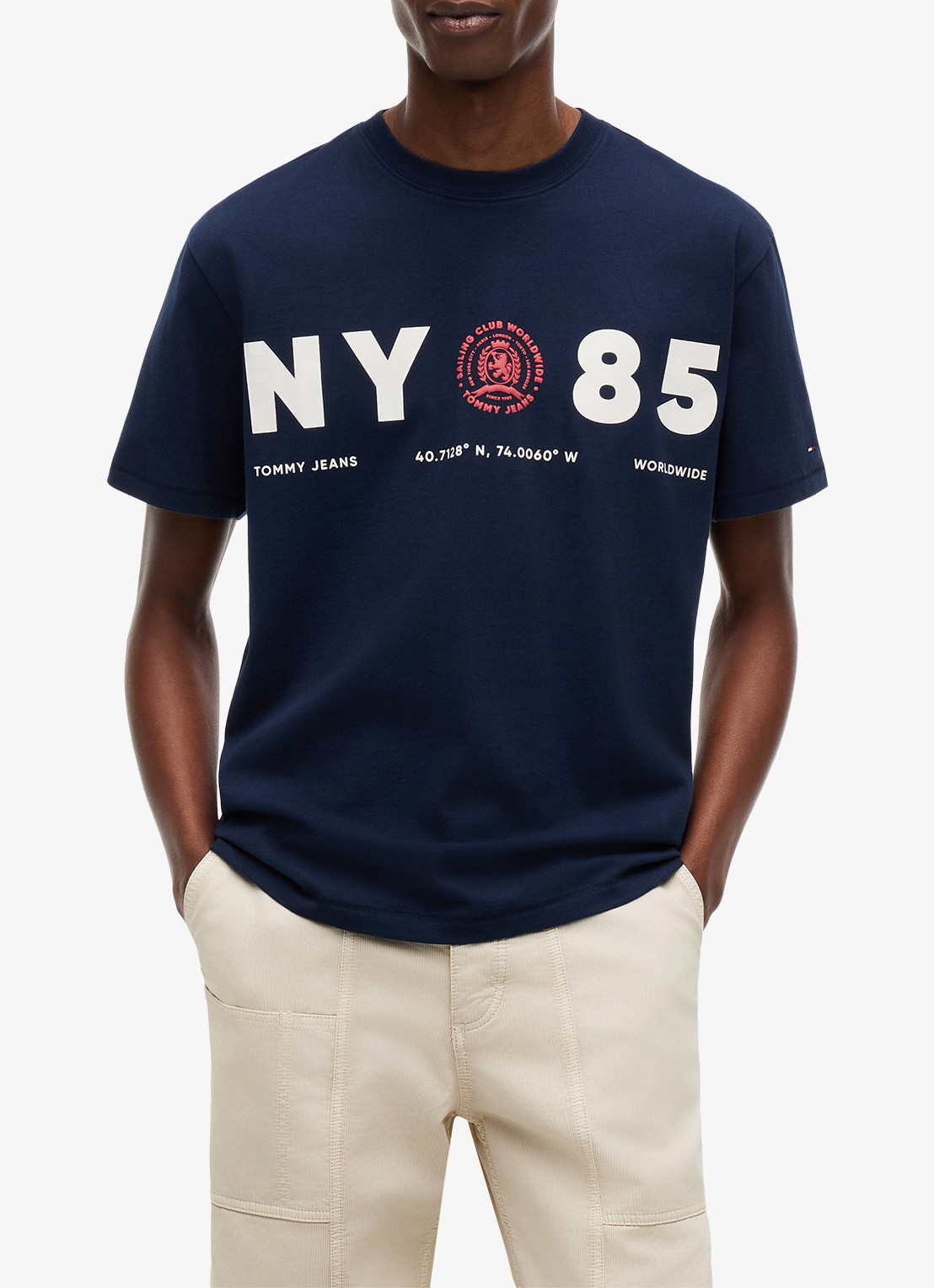 Tommy Hilfiger T-shirt met logo - detail 4 dark night navy-c1g