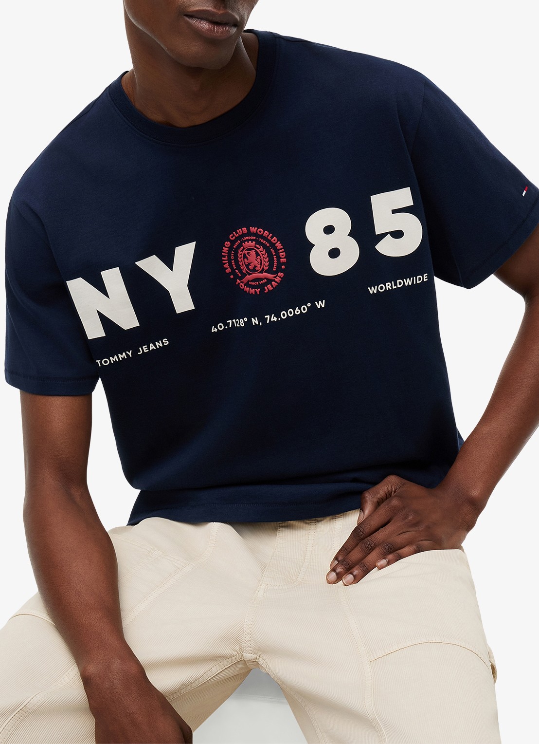Tommy Hilfiger T-shirt met logo - detail 5 dark night navy-c1g