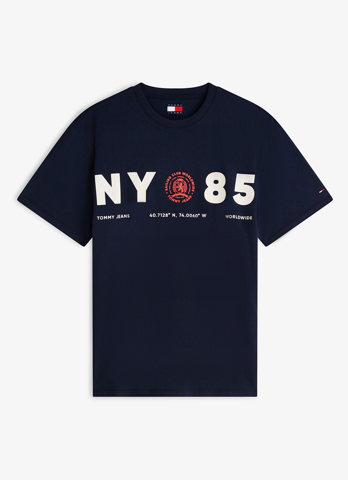Tommy Hilfiger T-shirt met logo - voorkant dark night navy-c1g