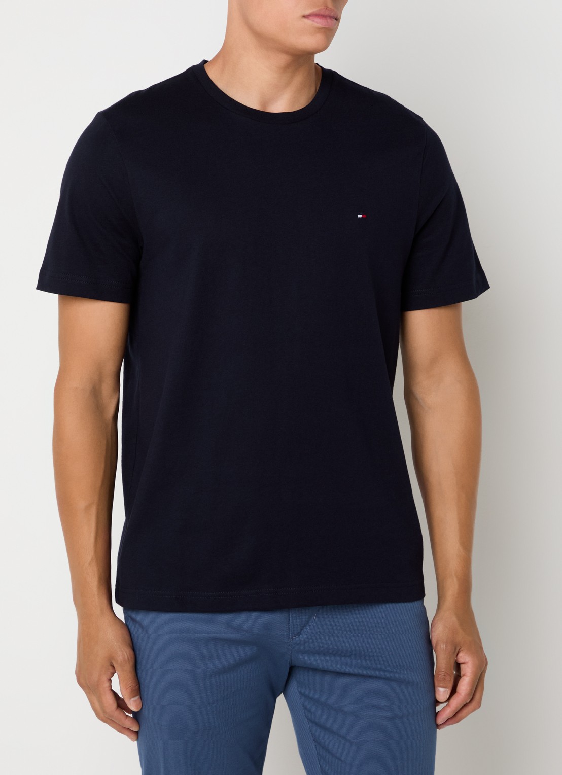 Tommy Hilfiger T-shirt met logo - detail 3 donkerblauw