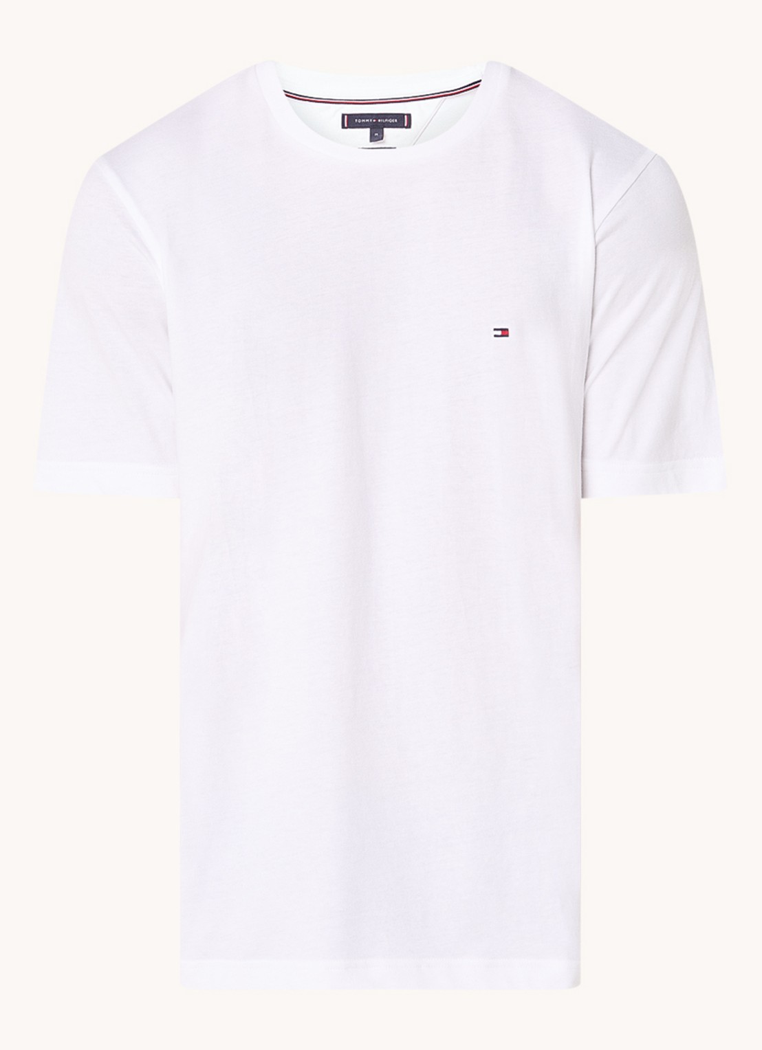 Tommy Hilfiger T-shirt met logo - voorkant wit