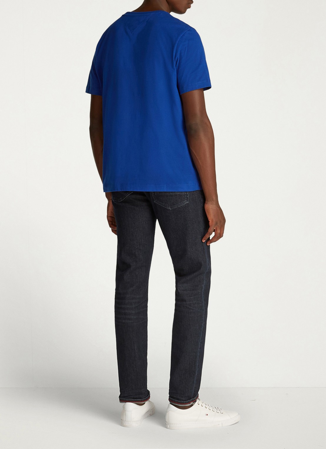 Tommy Hilfiger T-shirt met logo - detail 7 kobaltblauw