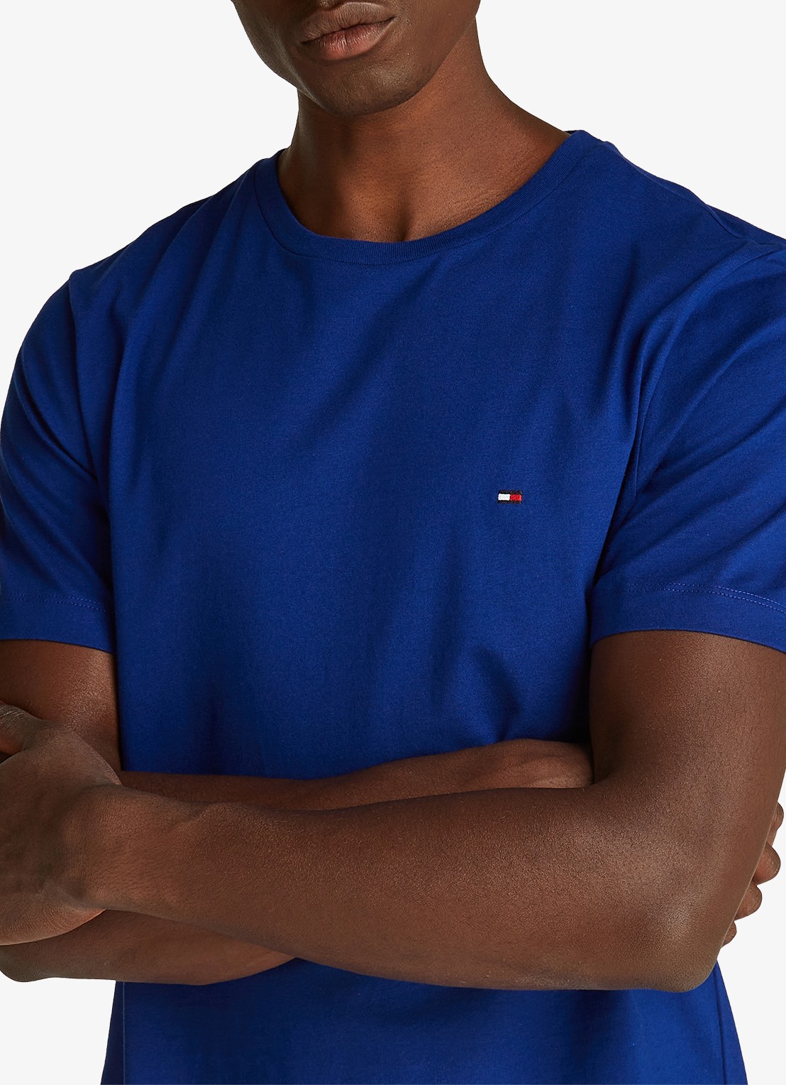 Tommy Hilfiger T-shirt met logo - detail 8 kobaltblauw