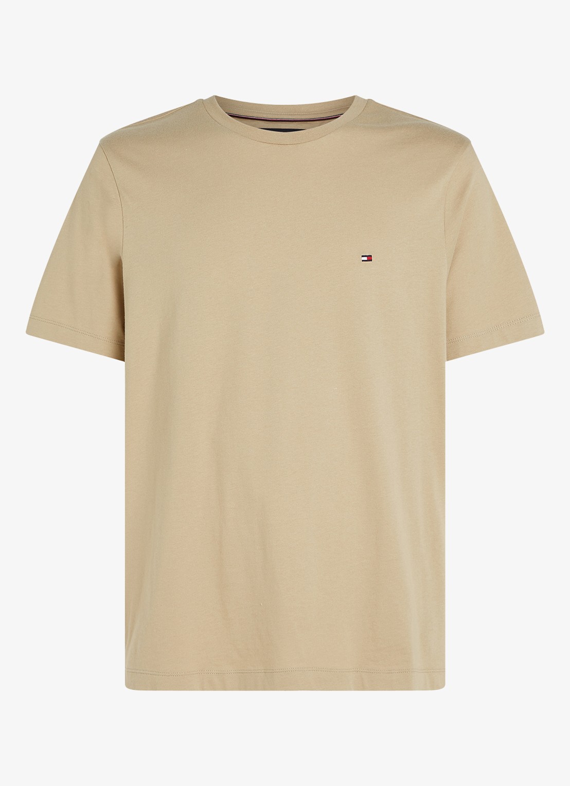 Tommy Hilfiger T-shirt met logo - voorkant 5 sandalwood-rbt / bruin