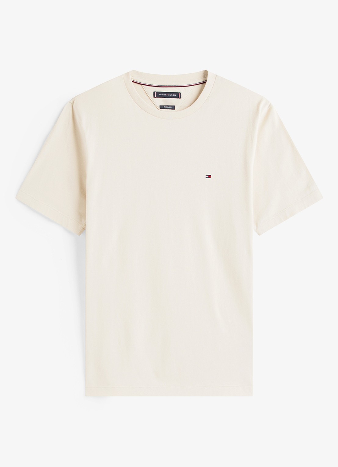 Tommy Hilfiger T-shirt met logo - voorkant 3 beige