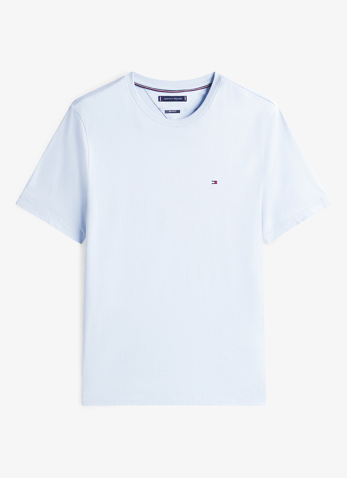 Tommy Hilfiger T-shirt met logo - voorkant 3 lichtblauw