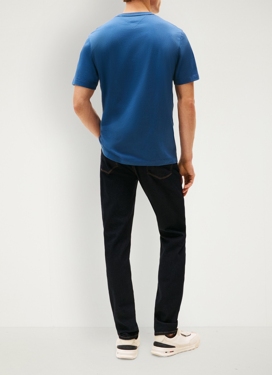 Tommy Hilfiger T-shirt met logo - achterkant 4 petrol