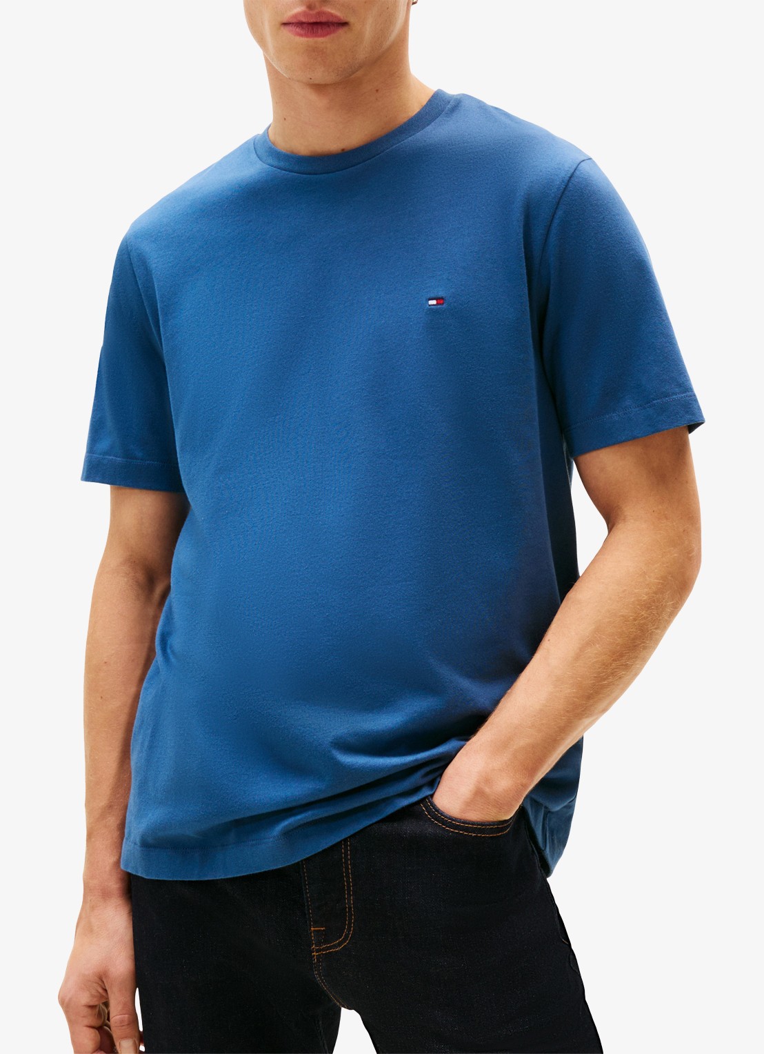 Tommy Hilfiger T-shirt met logo - detail 6 petrol