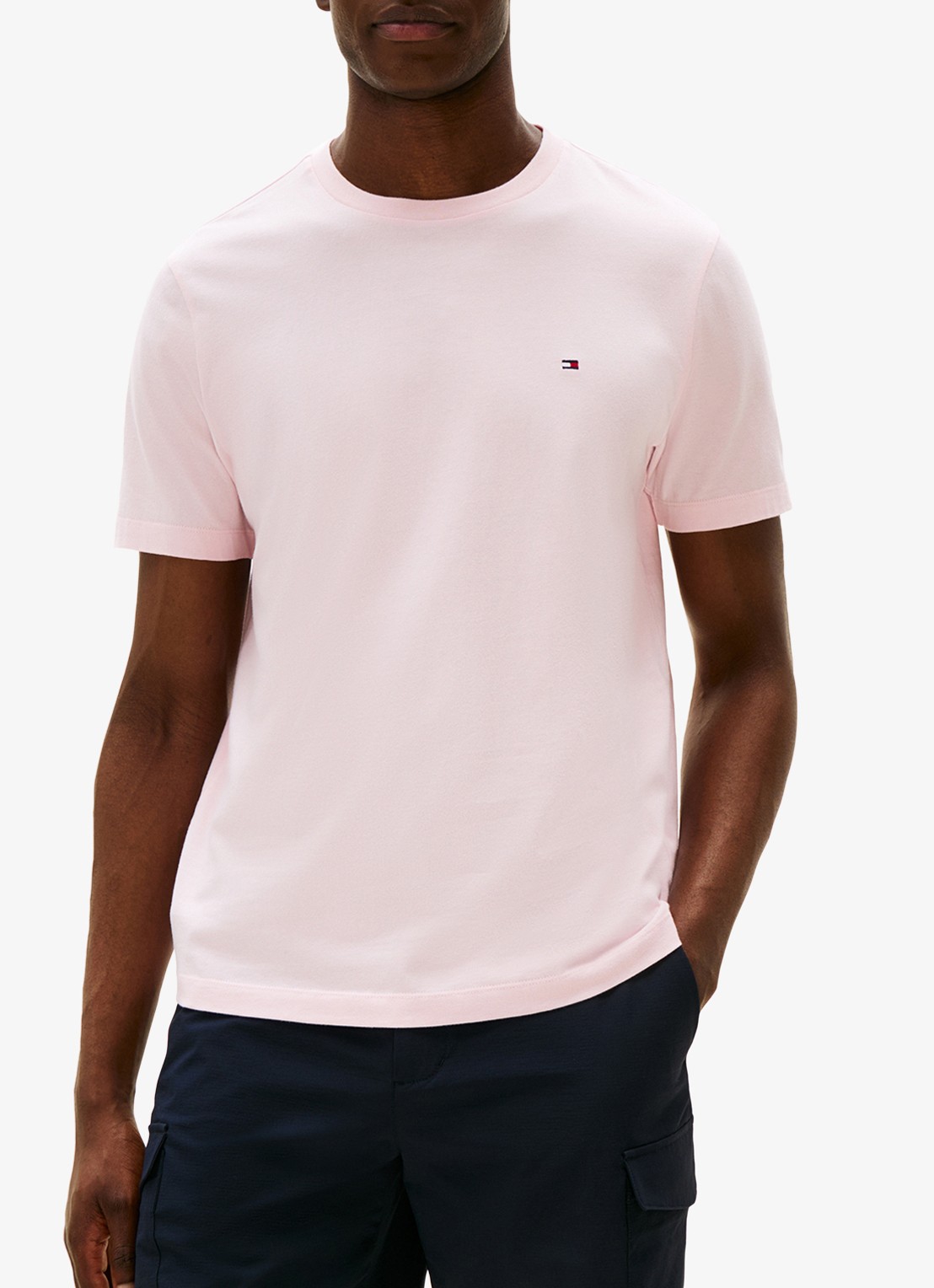 Tommy Hilfiger T-shirt met logo - detail 4 lichtroze