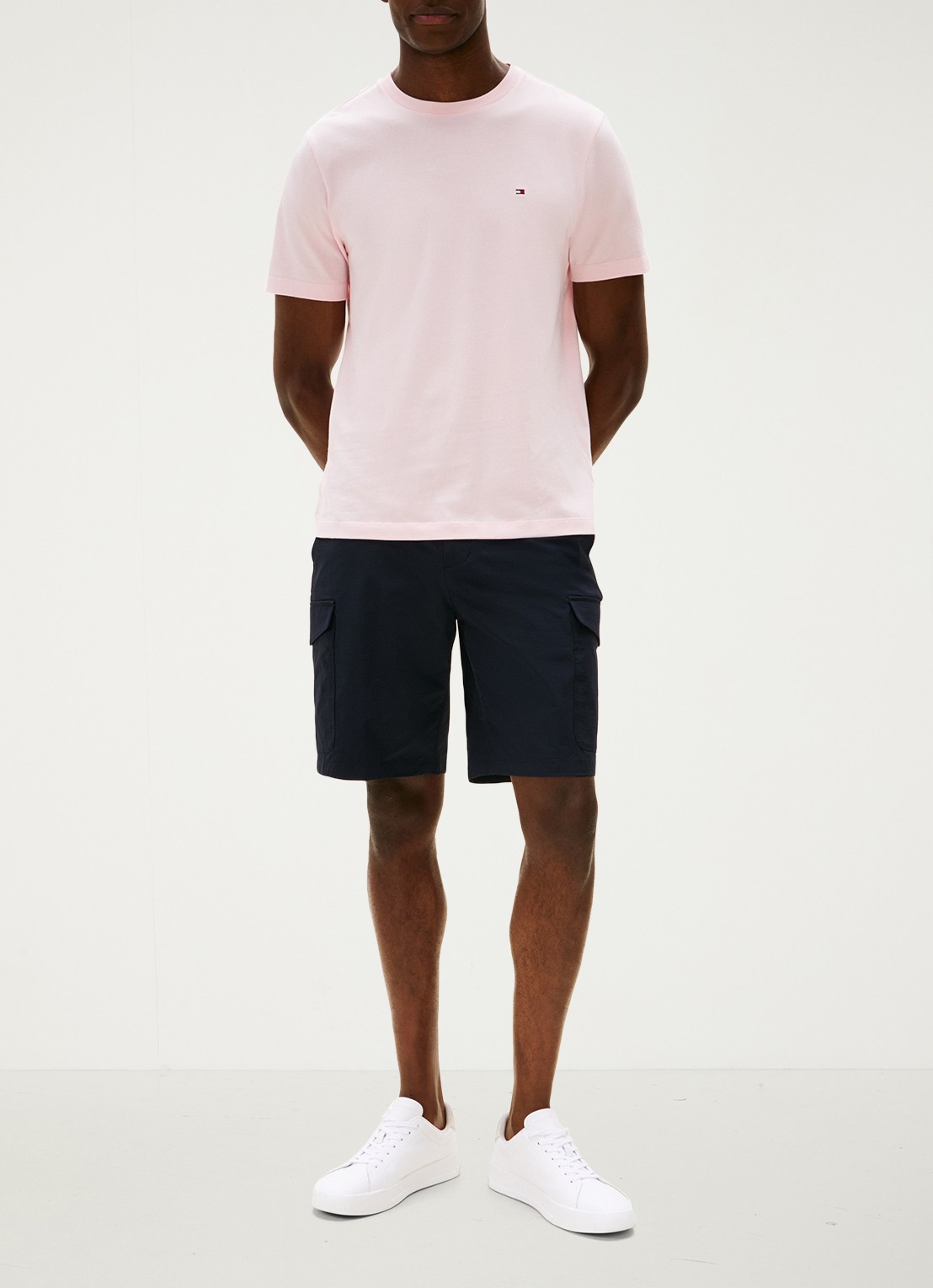 Tommy Hilfiger T-shirt met logo - voorkant 3 lichtroze