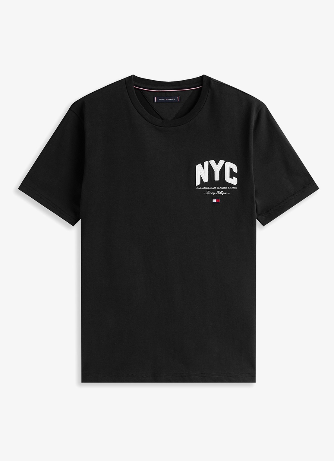 Tommy Hilfiger T-shirt met logo - voorkant 3 zwart