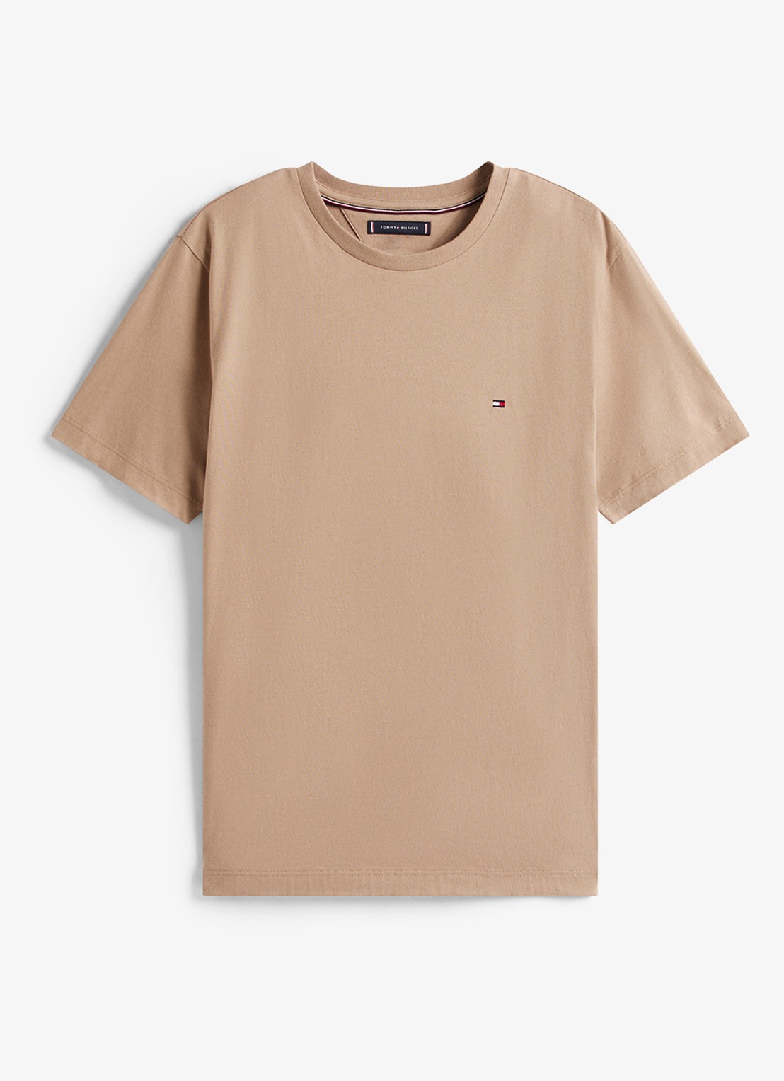 Tommy Hilfiger T-shirt met logo - voorkant 2 zand