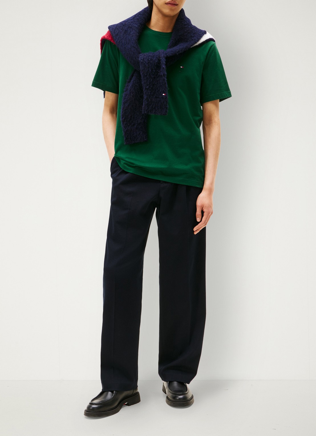 Tommy Hilfiger T-shirt met logo - voorkant 3 groen
