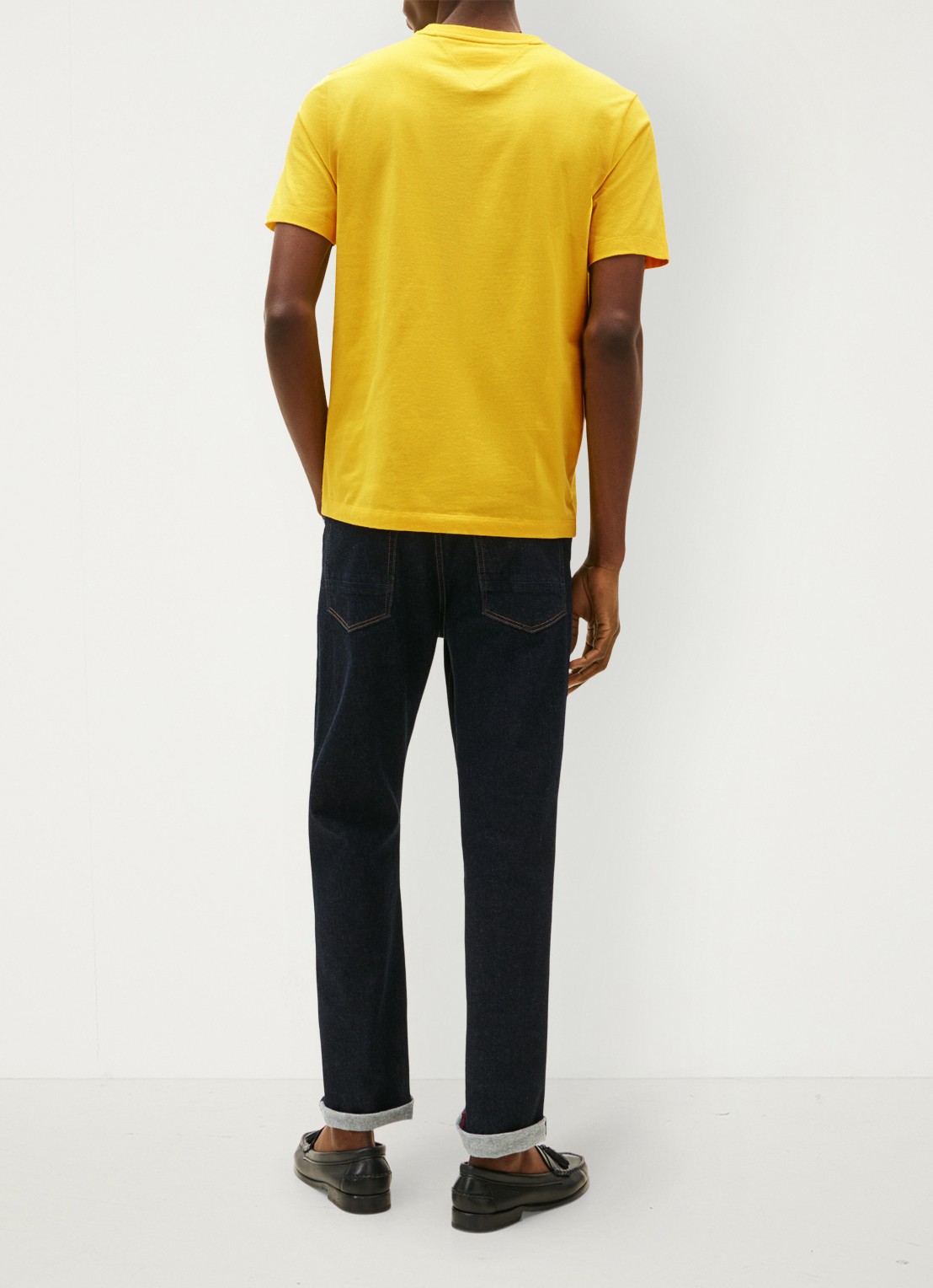 Tommy Hilfiger T-shirt met logo - achterkant 3 geel