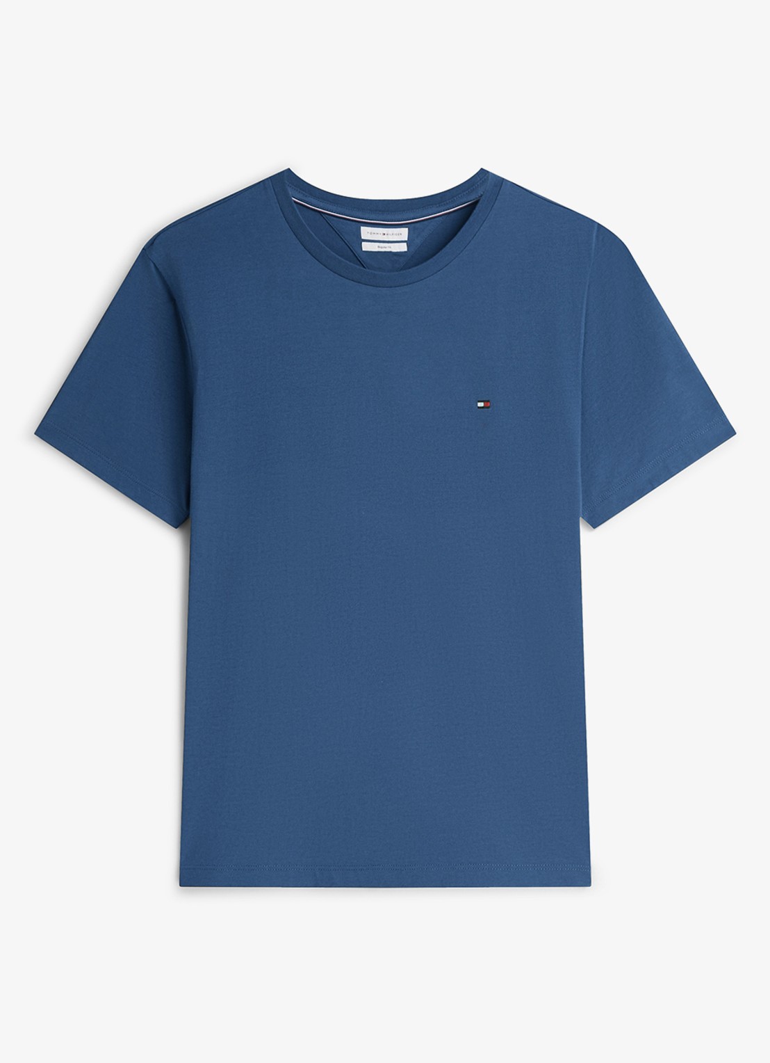 Tommy Hilfiger T-shirt met logo - voorkant 3 petrol