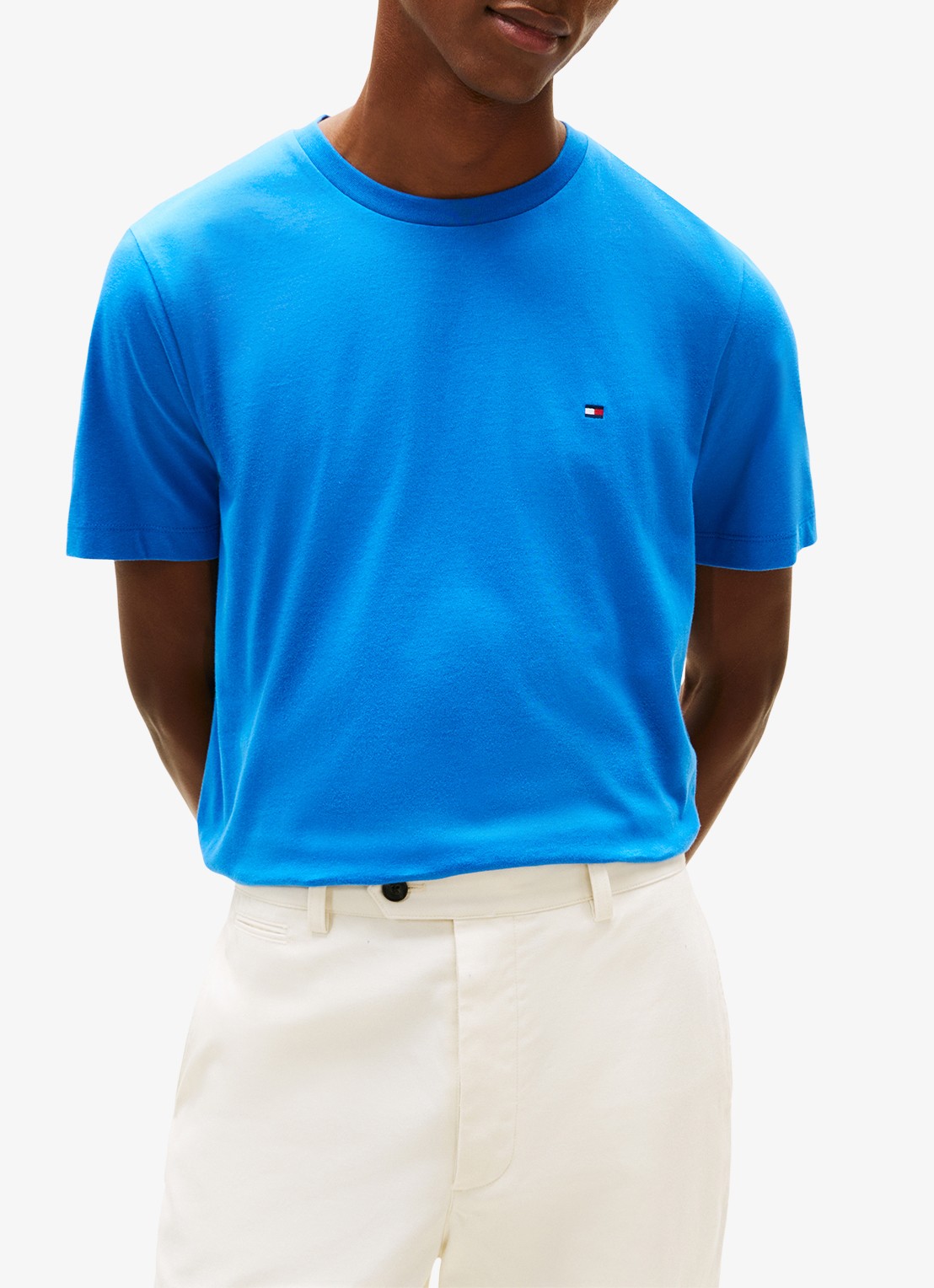 Tommy Hilfiger T-shirt met logo - detail 4 blue orbit