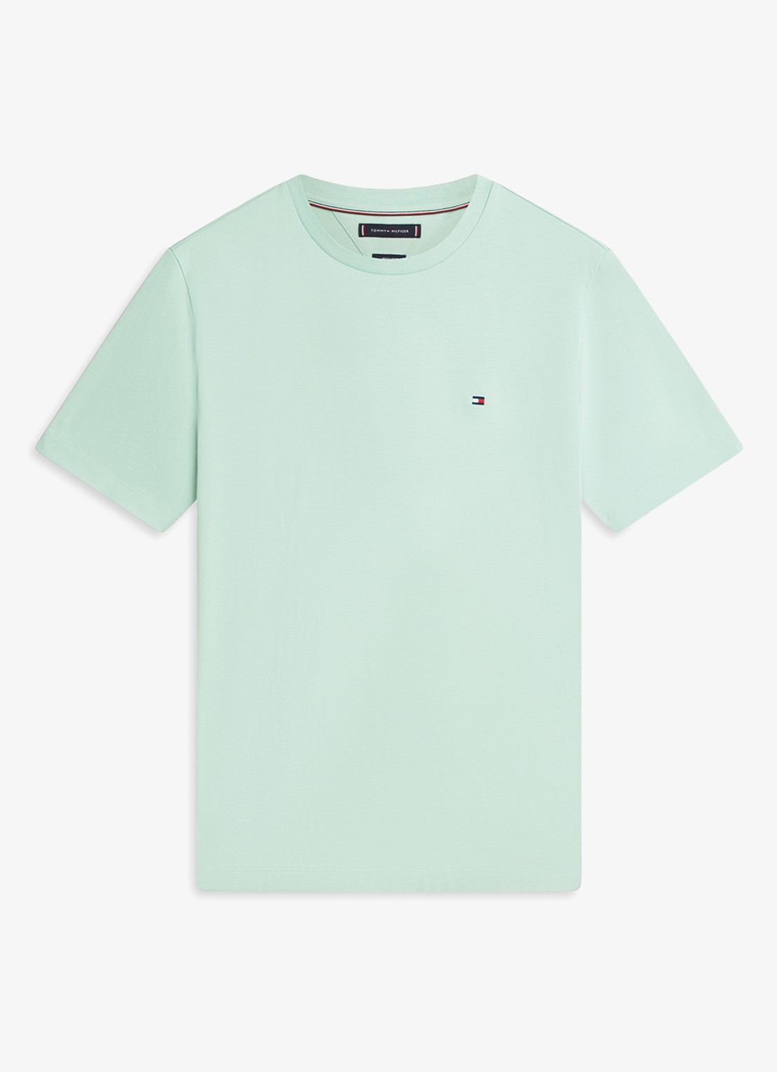 Tommy Hilfiger T-shirt met logo - voorkant crushed mint