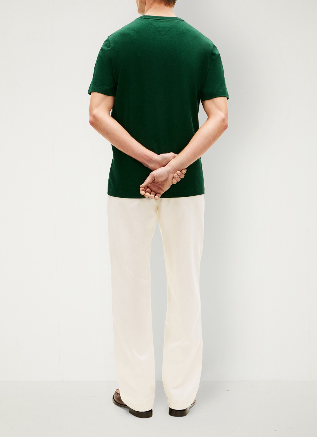 Tommy Hilfiger T-shirt met logo - achterkant 3 nocturnal green