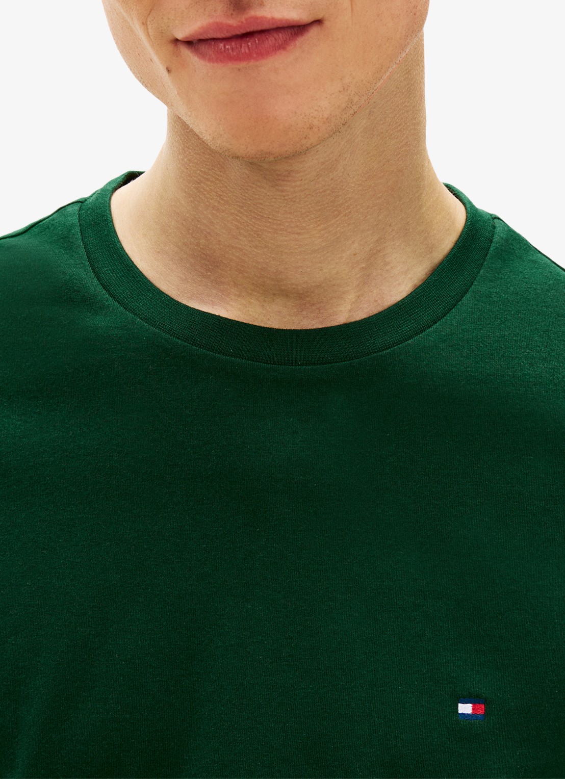 Tommy Hilfiger T-shirt met logo - detail 5 nocturnal green