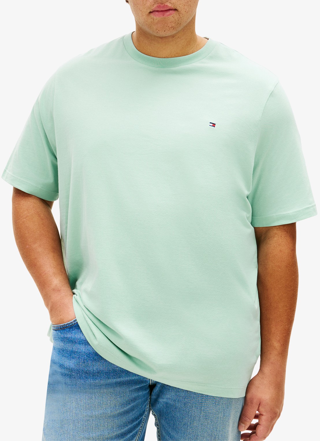 Tommy Hilfiger T-shirt met logo - detail mint